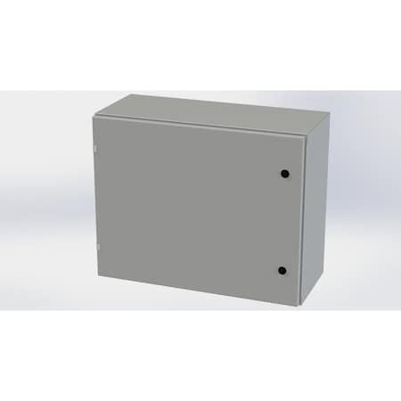 Saginaw Control & Engineering 1/4 Turn Latch Electrical Enclosures, 24 in H, 12 in D, 30 in W, NEMA 3R, 4, 12, 13, Carbon Steel SCE-24EL3012LP